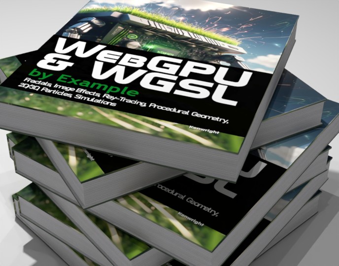 Reader photo of WebGPU and WGSL by Example: Fractals, Image Effects, Ray-Tracing, Procedural Geometry, 2D/3D, Particles, Simulations (Paperback)
